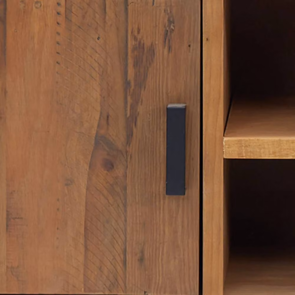 Berkfield Home Brown Solid Pinewood TV Cabinet W/D/H: 110 x 35 x 48 cm – 5