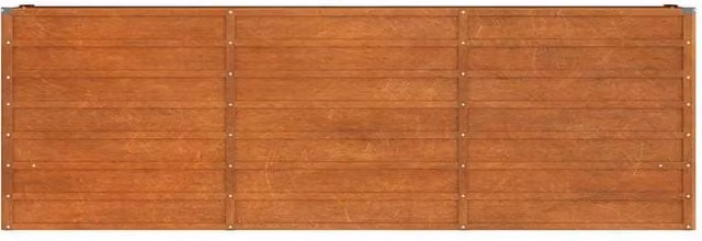 Berkfield Home Garden Raised Bed in Brown Corten Steel, W/D/H: 240 x 40 x 77 cm – 1