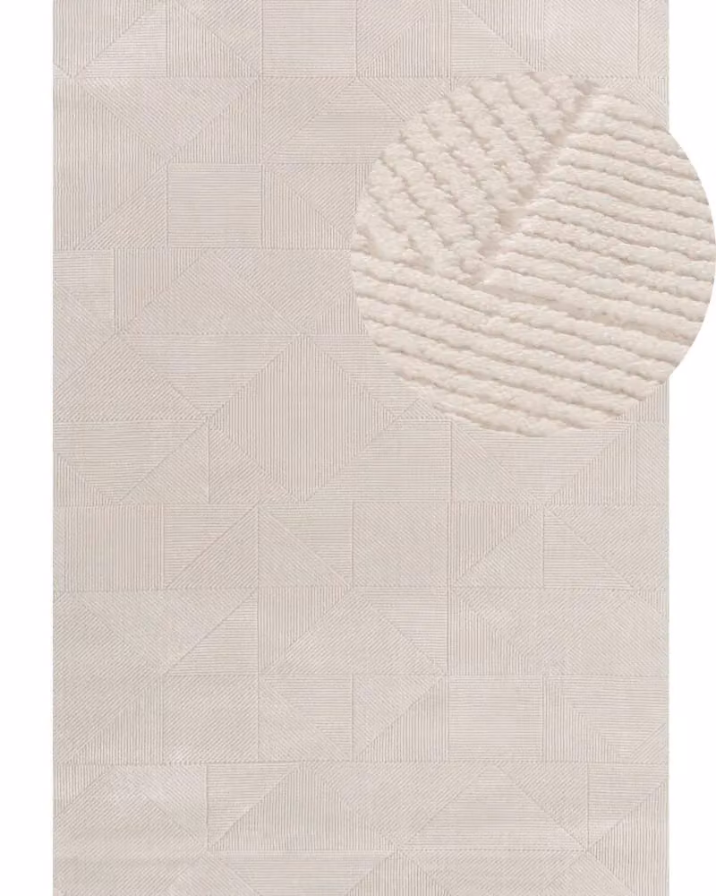 THE RUGS Carmel Modern Geometric Area Rug, Beige, W: 80 cm, L: 150 cm – 2