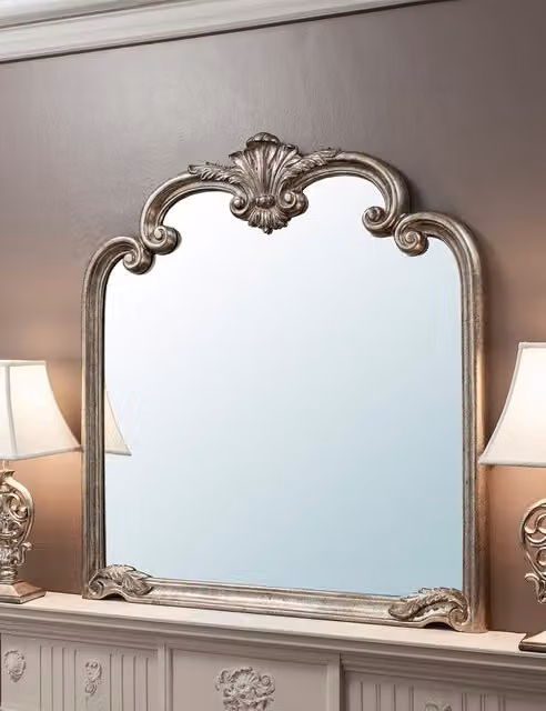 Gallery Direct Palazzo Extra Large Antique Silver Rectangular Wall Mirror