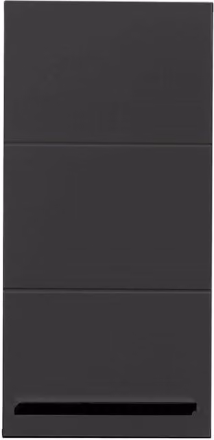 Cheshire Premium Summit Black Matt Wall Mounted Bathroom Cabinet with Internal Shelves and Hinged Doors – 1
