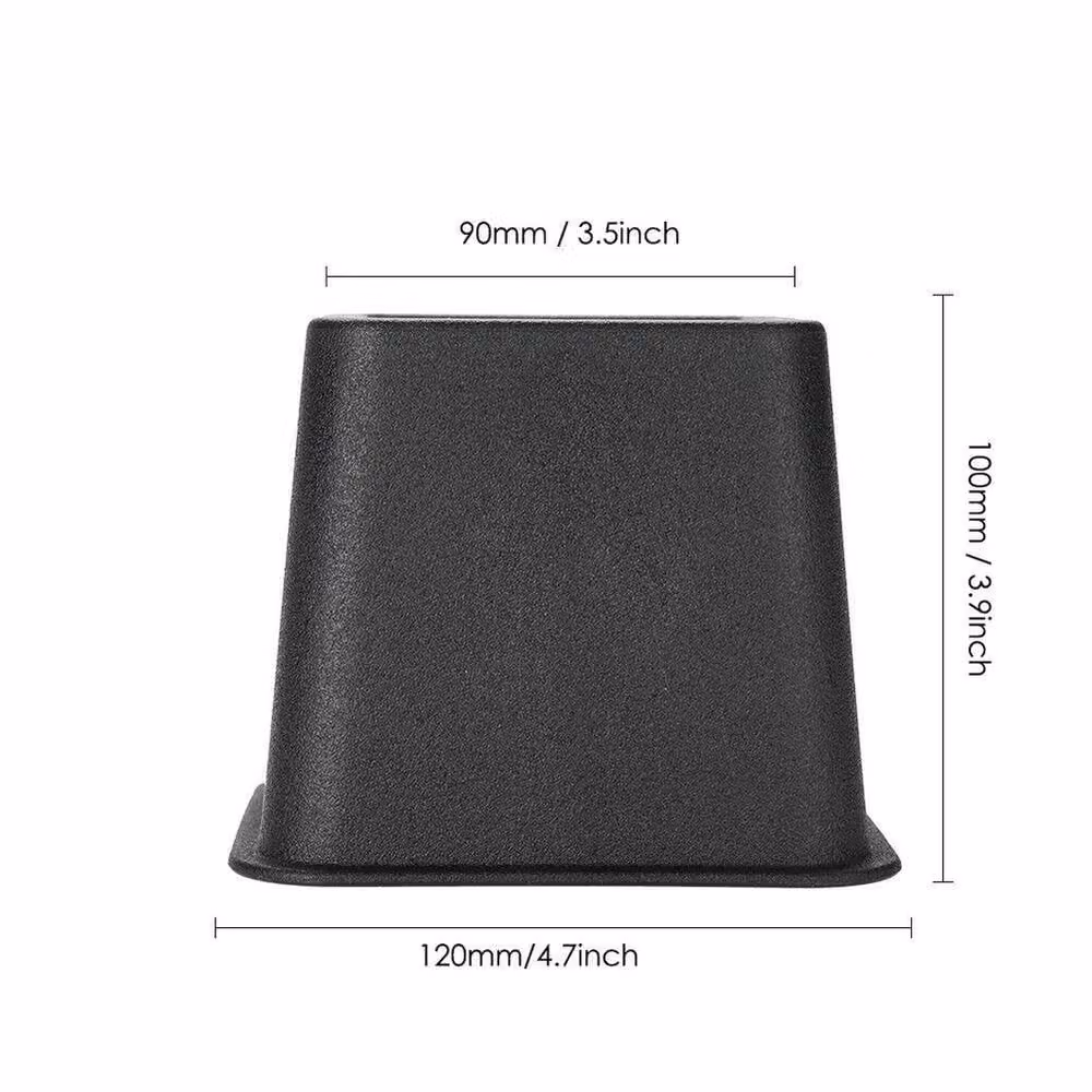 PAWNORA 4Pcs Heavy Duty Plastic Bed and Chair Risers in Black – 2