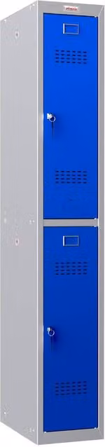 Phoenix Safe Company PL1230GBK Personal Locker with Key Locks, Grey Body and Blue Doors, H 180 cm x W 100 cm – 1