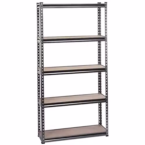 Draper Expert Steel Shelving Unit with Five Shelves, Blue and Grey, W/D/H: 92.0 x 30.5 x 183.0 cm