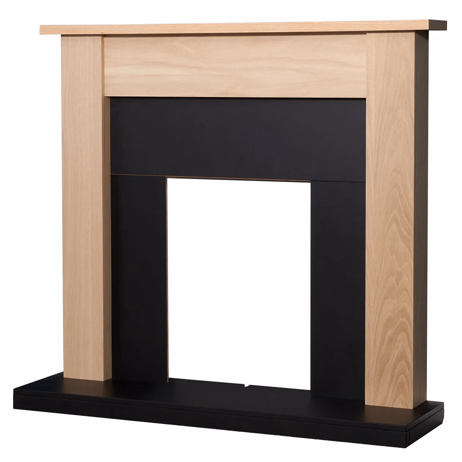 Adam Fires & Fireplaces Southwold Fireplace in Light Oak and Black – 2