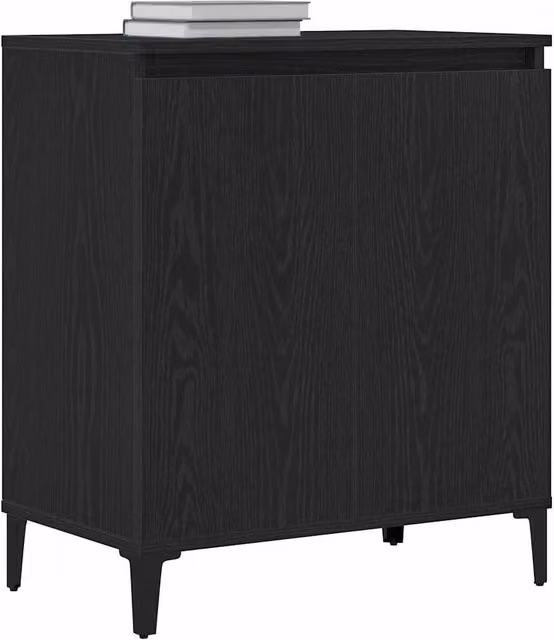 Berkfield Home Black Oak Sideboard in Engineered Wood, W/D/H: 60 x 35 x 70 cm – 1