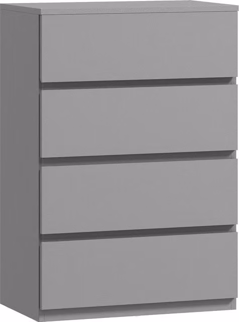 HOMCOM Modern 4-Drawer Chest of Drawers in Grey Matt Finish