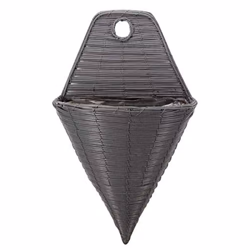 Marco Paul Grey Slate Rattan Hanging Basket Planter – 2