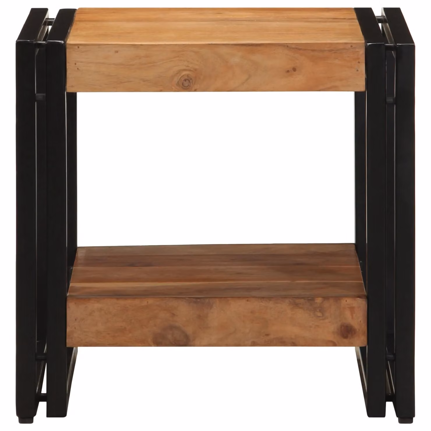 Berkfield Home Brown Acacia Solid Wood Coffee Table W/D/H: 40 x 50 x 38 cm – 3