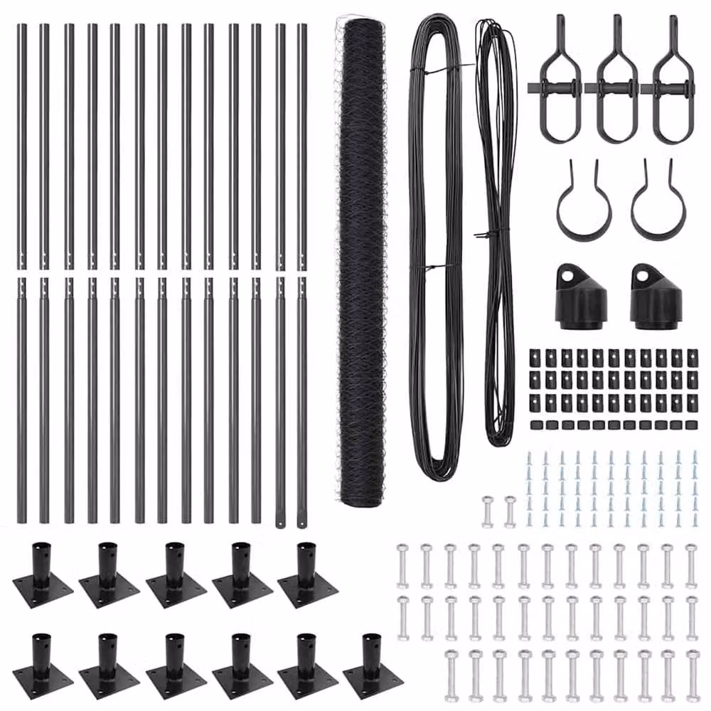 Berkfield Home Grey Steel Fencing Set of 2, Length: 25 m – 5