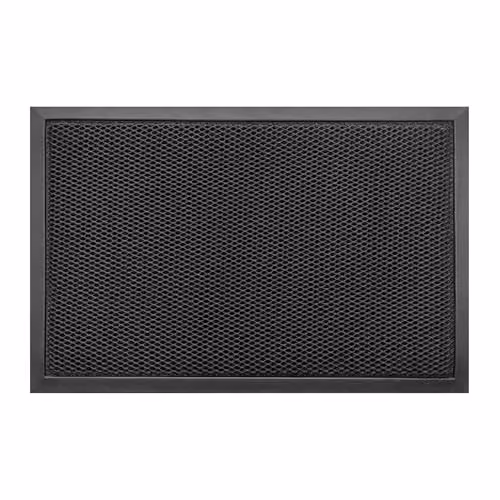 Nicoman Black 3D Mesh Anti-Slip Doormat, W: 90 cm, D: 60 cm – 1