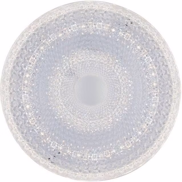 Netlighting UNIKA LED Patterned Glass Flush Ceiling Light, White, Diameter: 39 cm