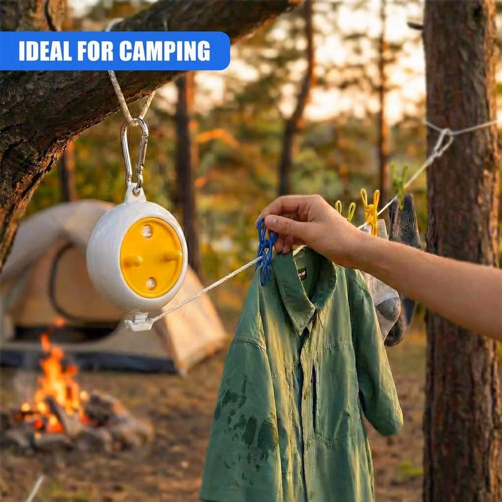 Spetlek Portable Retractable Travel Clothes Line, 8 m, Multicolour – 2