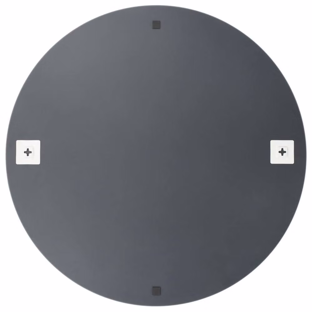 Berkfield Home Round Glass Wall Mirror with LED Lights in Silver – 2