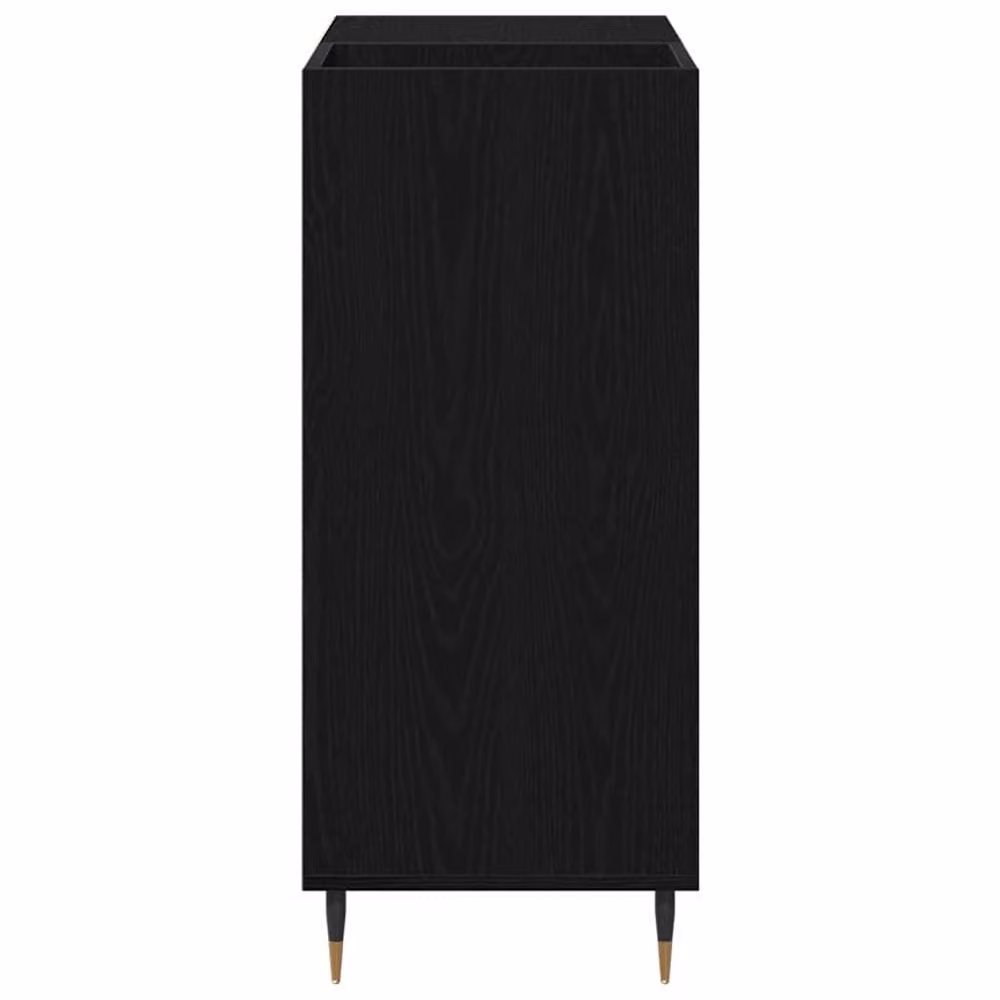 Berkfield Home Black Oak Record Cabinet with Media Compartments, W/D/H: 84.5 x 38 x 89 cm – 3