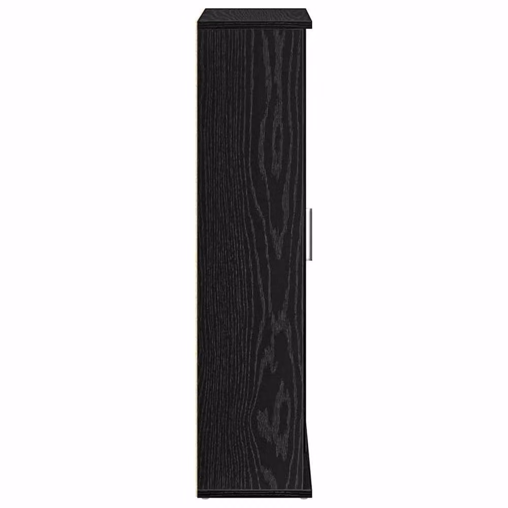 Berkfield Home Durable Black Bathroom Cabinet with Roll Holder, W/D/H: 39 x 22 x 90 cm – 3