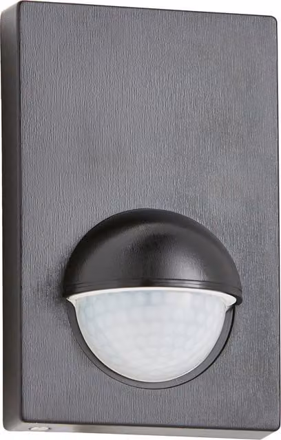 Litecraft Modern Black Brushed Effect Adjustable Outdoor PIR Motion Sensor
