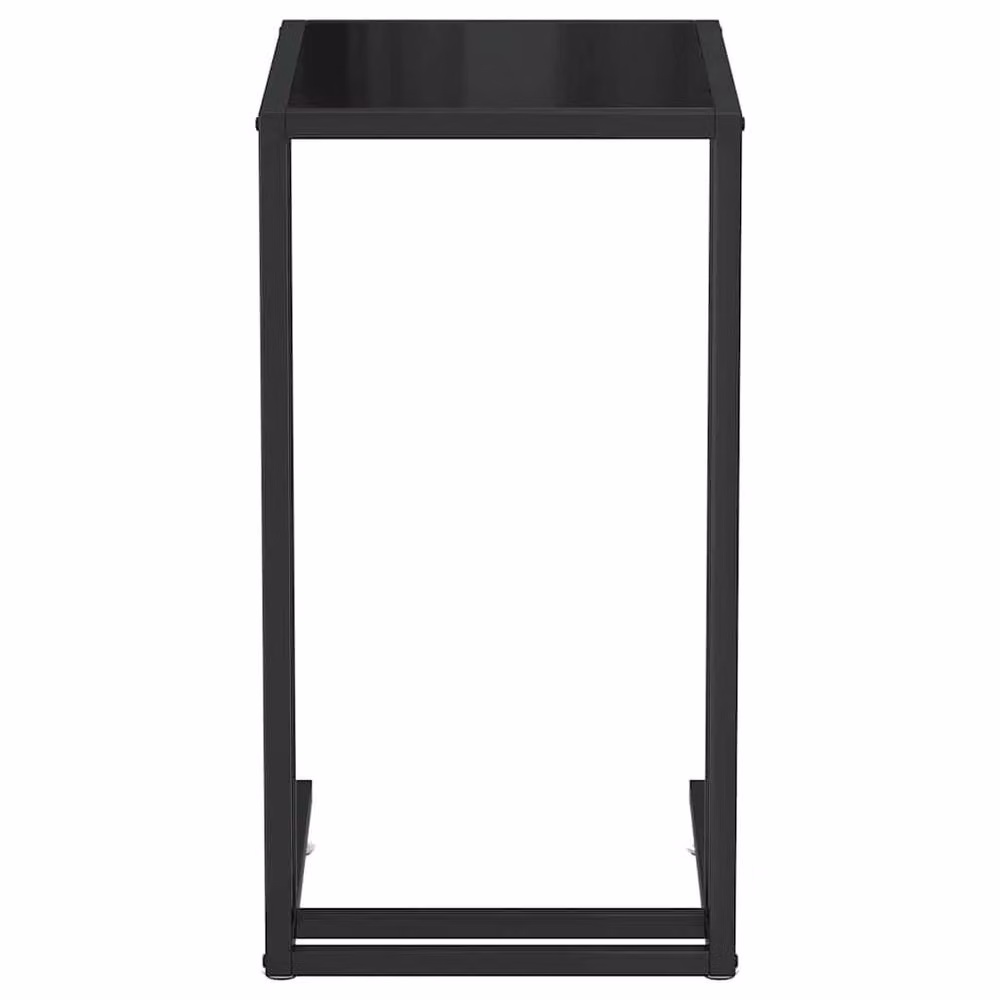 Berkfield Home Computer Side Table in Black with Tempered Glass, W/D/H: 50 x 35 x 65 cm – 3