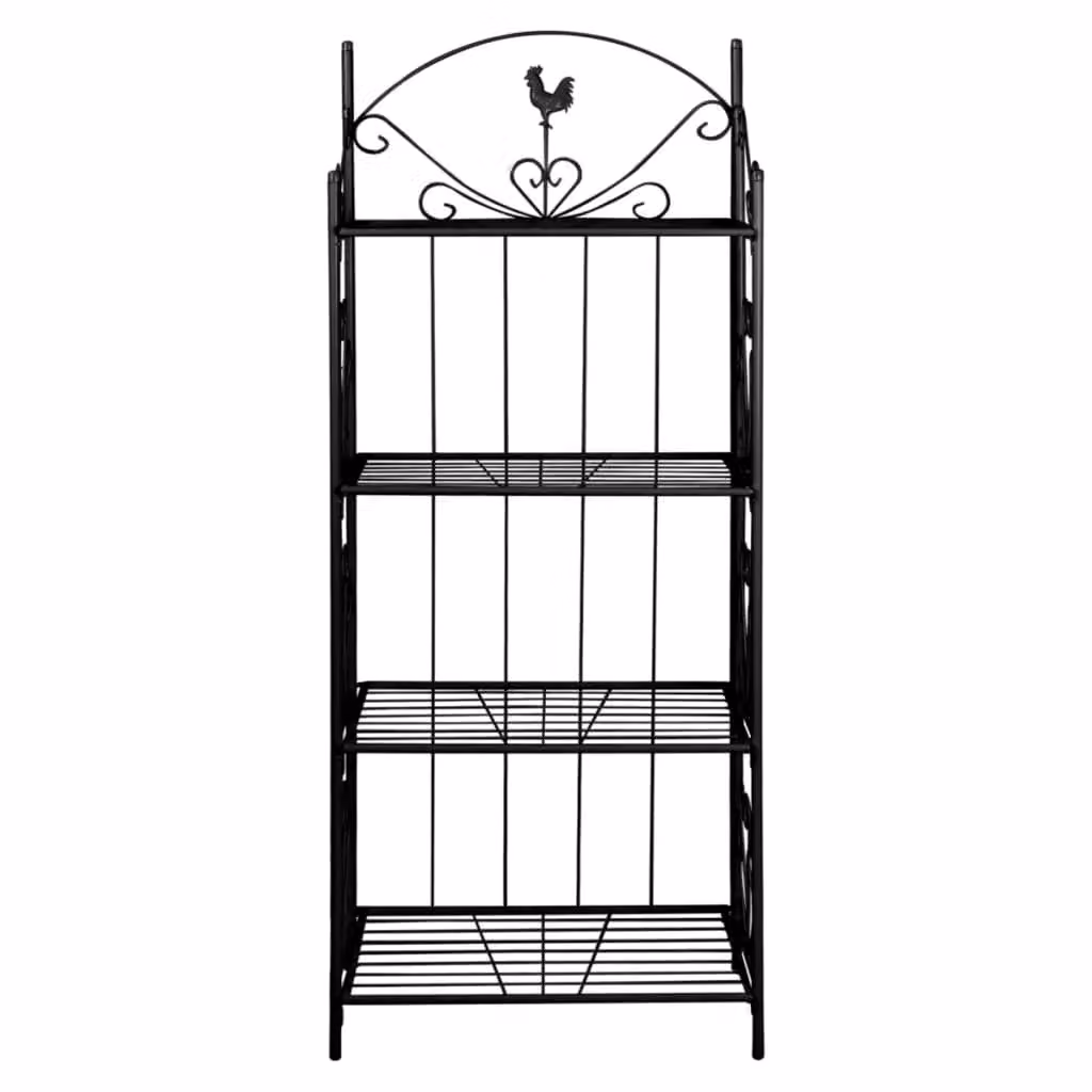 Berkfield Home Square Plant Rack in Matt Black Steel – 2