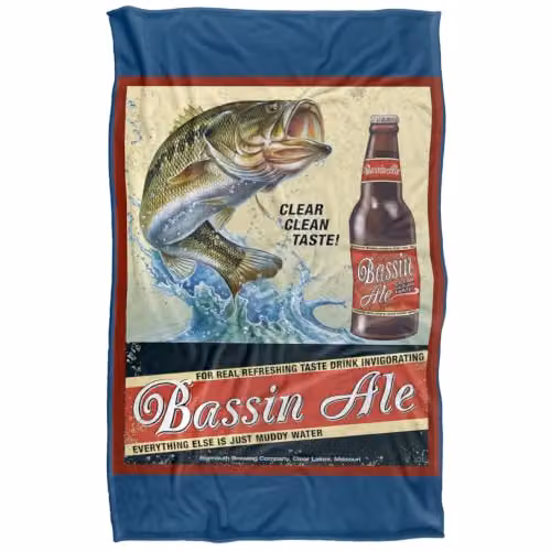 JQ Licensing Bassin Ale Silky Touch Super Soft Fluffy Fleece Throw Blanket, Multicolour, W: 91 cm, D: 147 cm