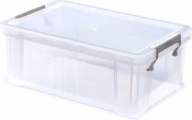 SPETLEK Plastic Storage Boxes with Lid, 5 Litre, Clear