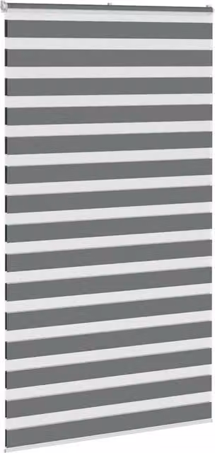 Berkfield Home Elegant Zebra Blind in Dark Grey, W: 130 cm, H: 230 cm – 1