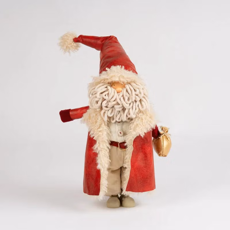 Scottish Everlastings Ltd Red and White Plush Santa Christmas Ornament, Height: 82 cm – 2