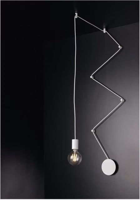 Netlighting Modern Suspended Pendant Ceiling Light in White