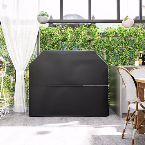 Outsunny Black Polyester BBQ Cover for Rectangular Gas Grills, W/D/H: 147 x 61 x 122 cm – 7
