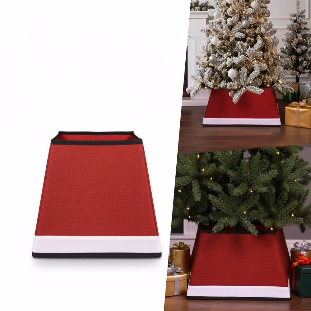 Pegdev Father Christmas Tree Skirt Decorative Red Cover – 3