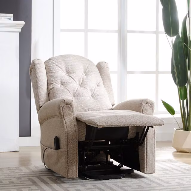 Artemis Home Crawley Electric Riser Recliner with Massage and Heat in Beige