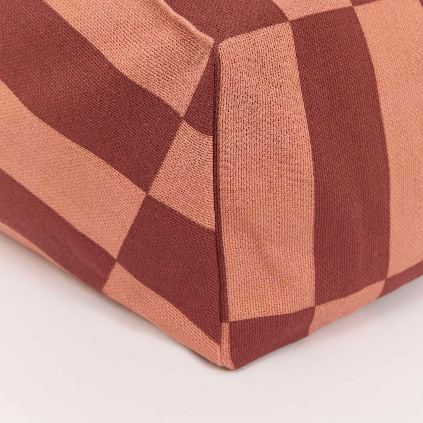 Nobodinoz Vibes Armchair Beanbag in Maroon Tiles Red Geometric Cotton with Removable Cover, W/D/H: 68 x 60 x 40 cm – 2