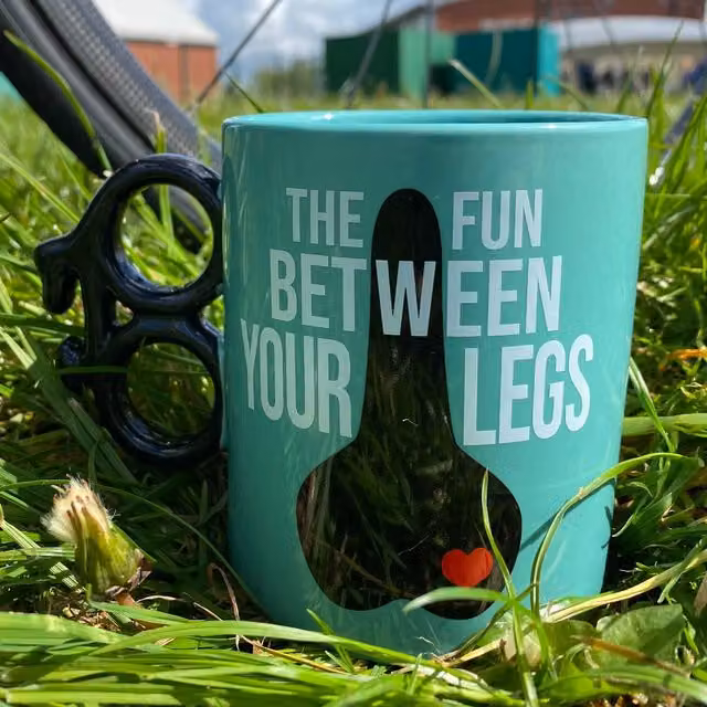 Boxer Gifts Fun Between Legs Ceramic Mug in Green or Blue – 2