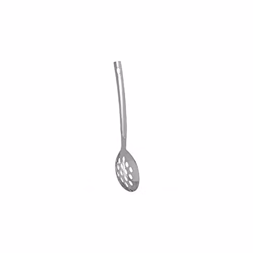Orsina Stainless Steel Slotted Spoon with Copper Finish and Silver Handle, H 34 cm x W 4 cm x D 8 cm