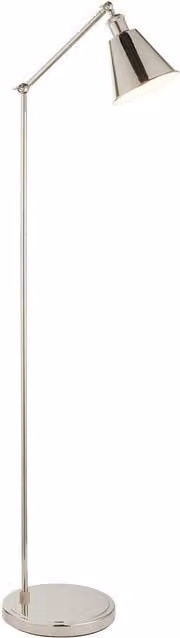 Netlighting Hal Adjustable Task Floor Lamp in Grey with Silver Metal Finish, E27 – 1