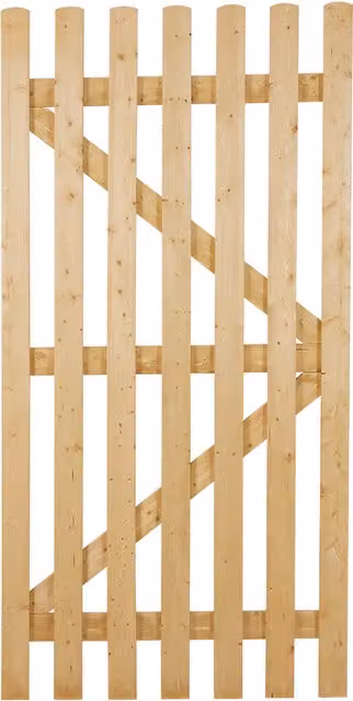Darphe Wooden Garden Swing Gate in Brown and Beige, Height: 180 cm