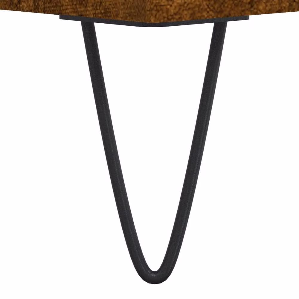 Berkfield Home Set of 2 Nested Coffee Tables in Smoked Oak Brown, W/D/H: 50 x 46 x 50 cm – 5