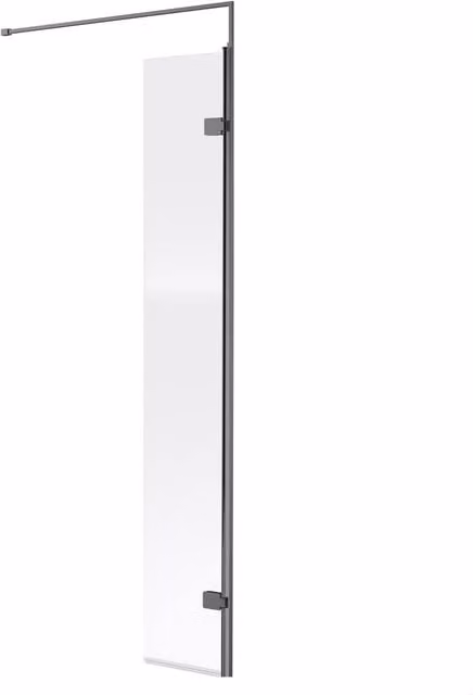Balterley Frameless Folding Wetroom Swing Shower Screen in Silver with Clear Glass, W: 30 cm, H: 185 cm