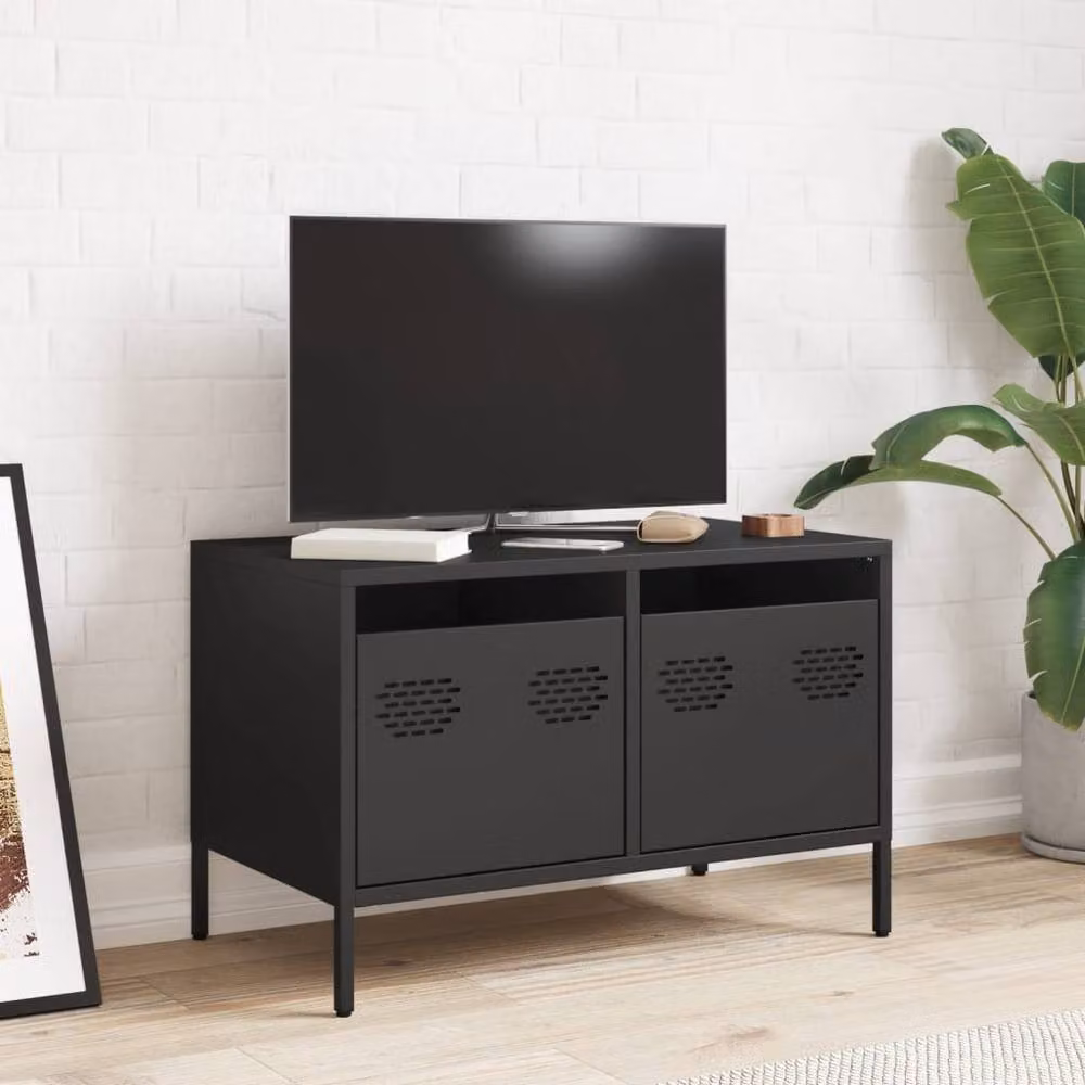 Berkfield Home Industrial Black Metal TV Cabinet W/D/H: 68 x 39 x 43.5 cm – 3