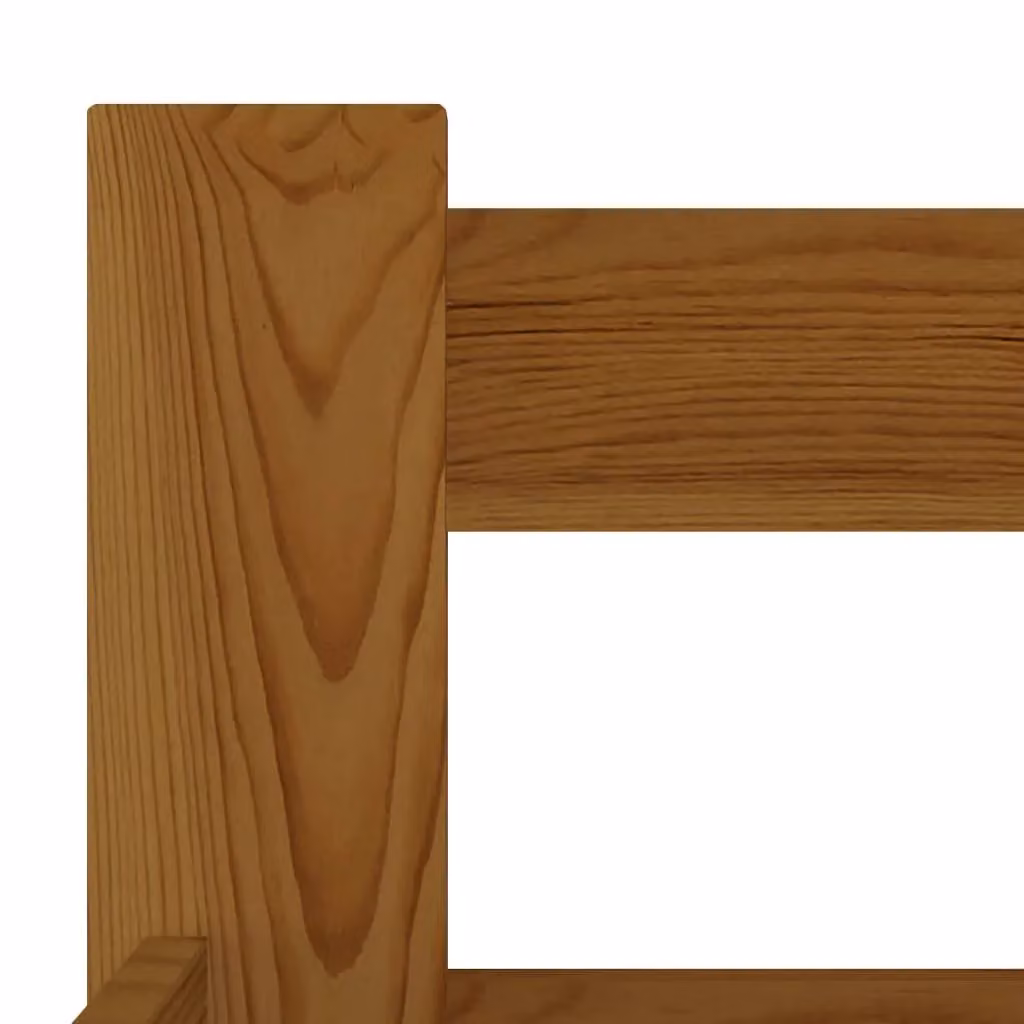 Berkfield Home Classic Bed Frame in Brown Solid Pine Wood, W/D/H: 200 x 200 cm – 2