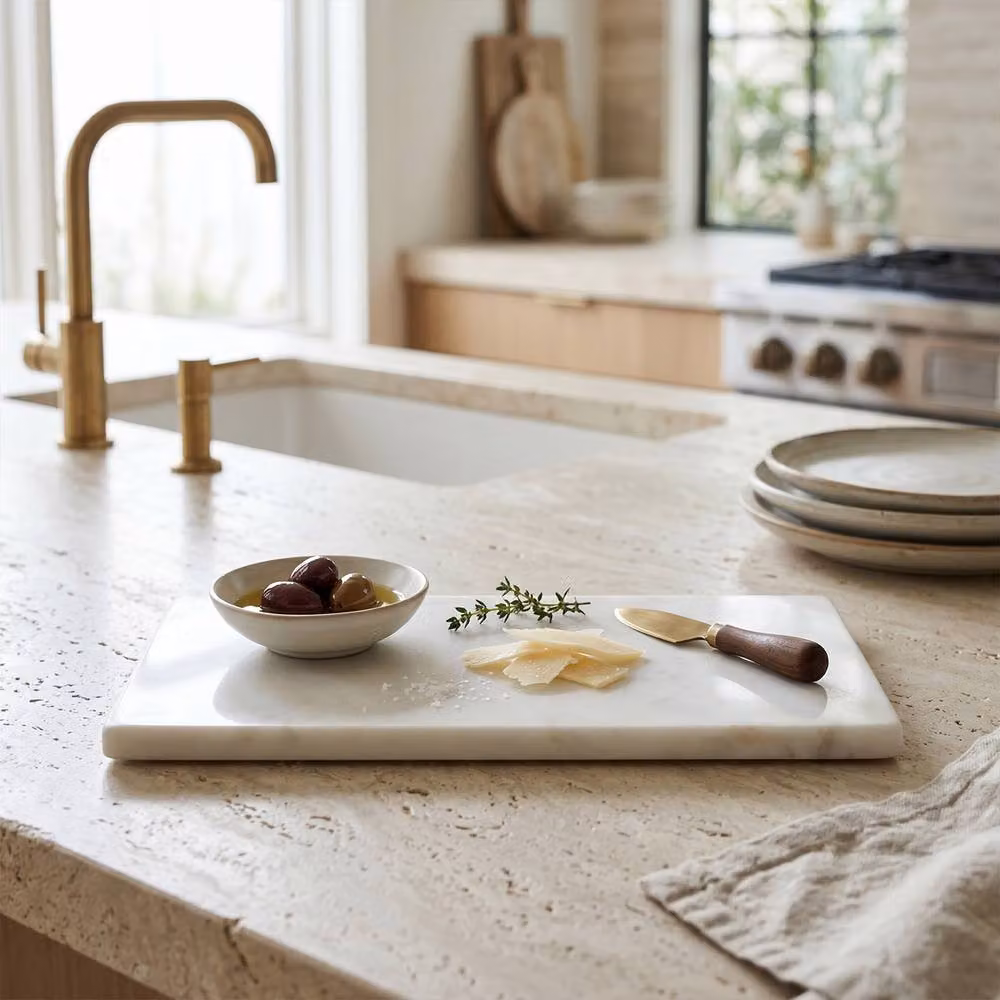 Orsina White Rectangular Marble Board – 3