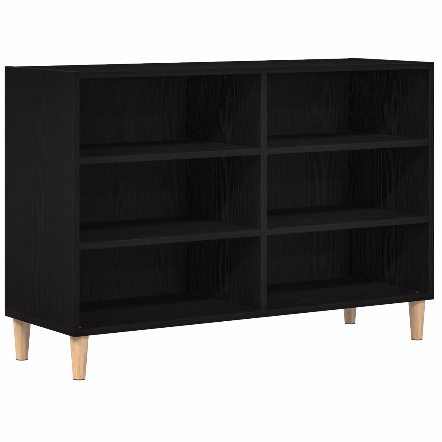 Berkfield Home Black Oak Sideboard, W/D/H: 103.5 x 35 x 70 cm – 2