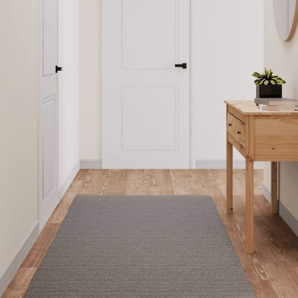 Berkfield Home Washable Round Polyester Carpet Runner in Grey, Diameter: 80 cm – 1