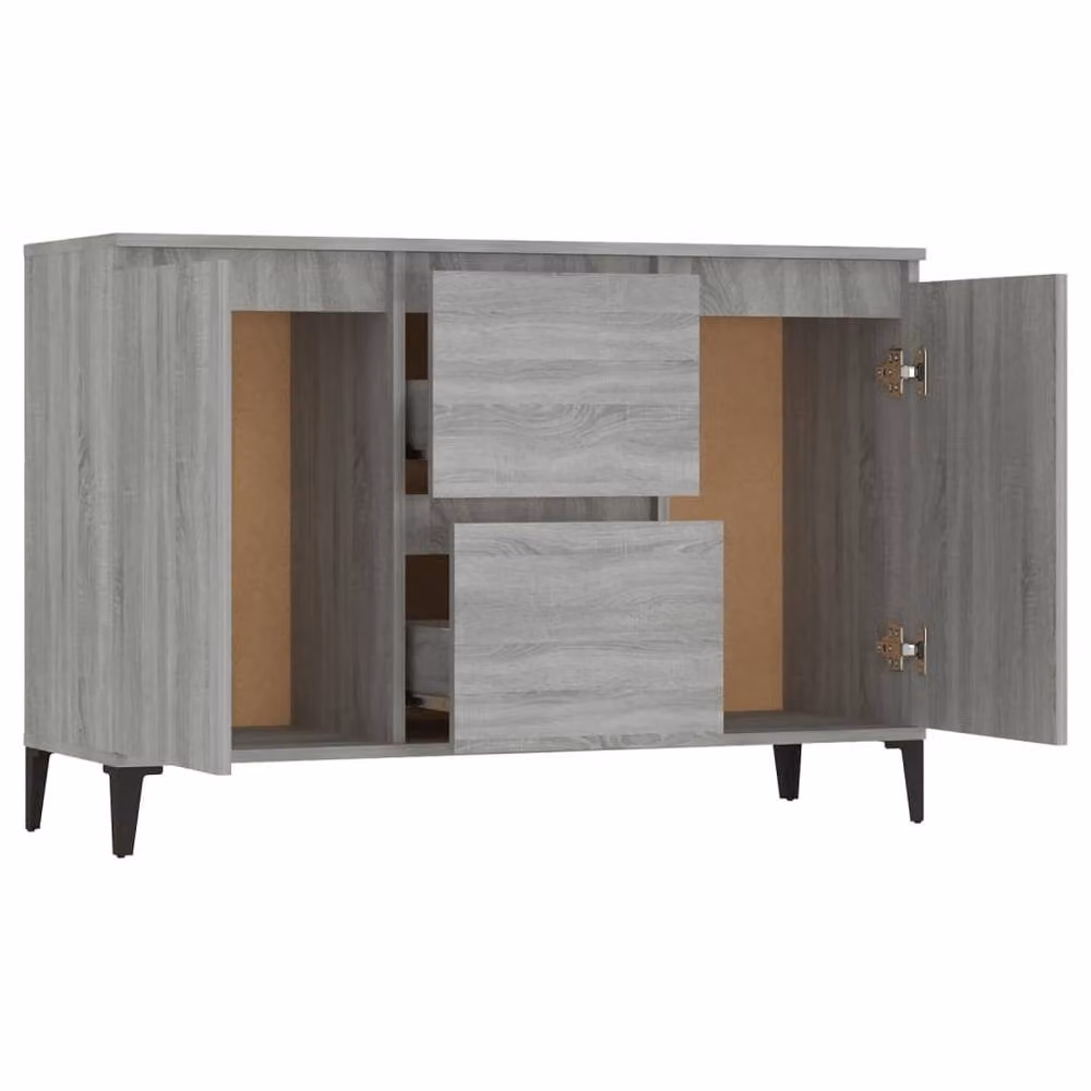 Berkfield Home Grey Sonoma Sideboard in Engineered Wood, W/D/H: 104 x 35 x 70 cm – 4