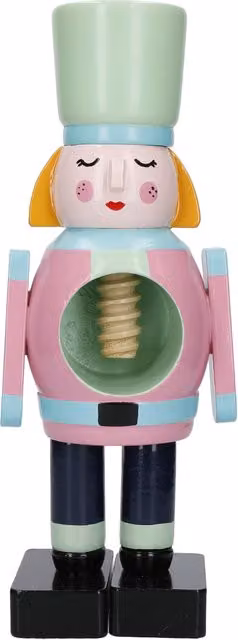KitchenCraft Nutcracker Collection Wooden Female Nutcracker in Black and Multicolour – 1