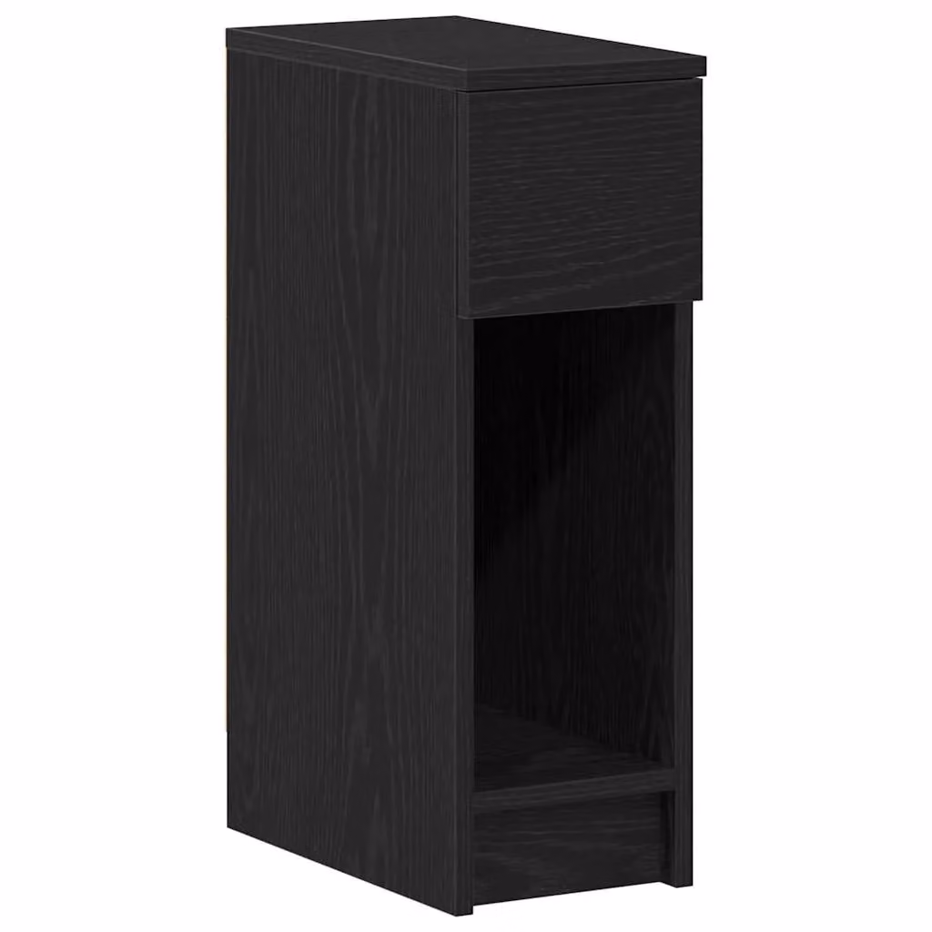 Berkfield Home Bedside Cabinet with Drawer in Black Oak, W/D/H: 20 x 36 x 60 cm – 2