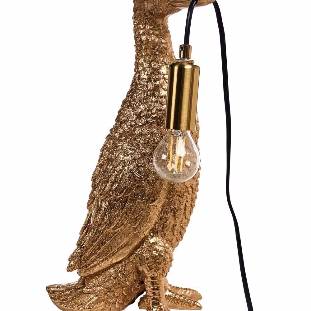 Wyld and Coco Gold Duck Polyresin Table Lamp – 2