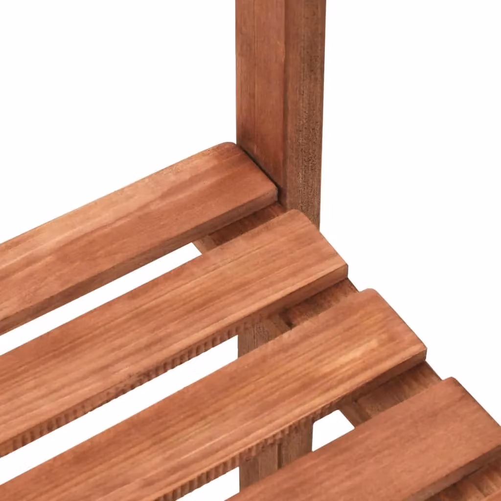 Berkfield Home Brown Wood Ladder Plant Stand, W/D/H: 45 x 40 x 145 cm – 4