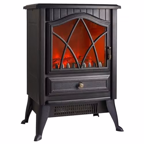 VonHaus 1800W Electric Log Burner in Black – 1