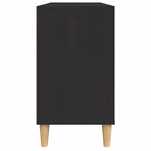 vidaXL Modern Black Freestanding Bathroom Sink Cabinet with Hinged Doors, W/D/H: 80 x 33 x 60 cm – 4